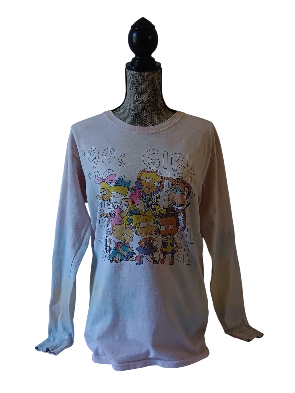 Nickelodeon 90's girl women's multicolored tye dye long-sleeve t-shirt size M